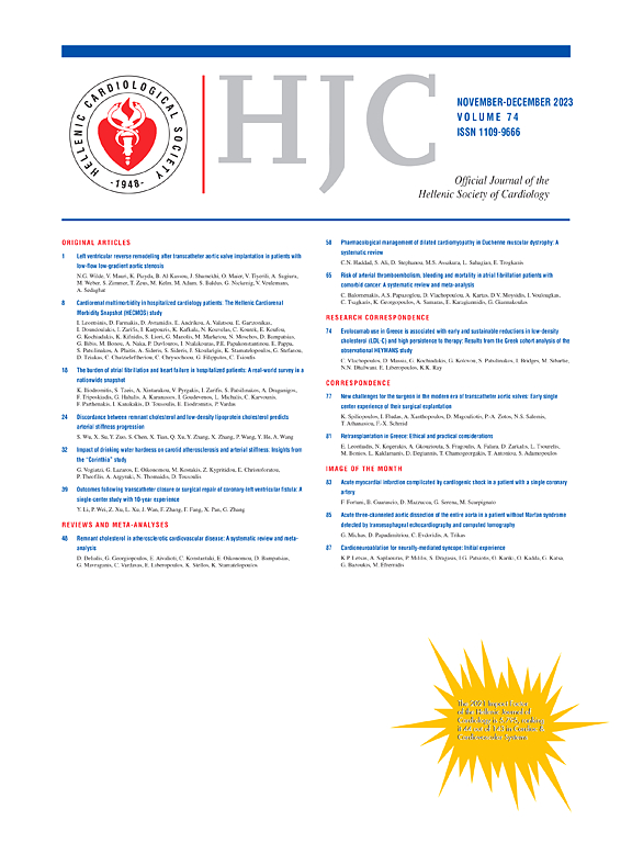 Go to journal home page - Hellenic Journal of Cardiology